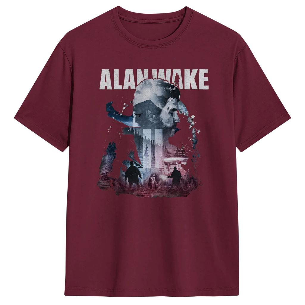 Magliette per Coppia Magliette Alan Wake alla Moda Fresche Magliette Estive Abbigliamento Vintage in Cotone Regalo