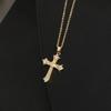 CAOSHI Fashion Lady Cross Pendant Necklace with Brilliant Zirconia Stylish Jewelry for Daily Life Trendy Women Party Accessories