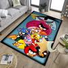 Red Birds Characters Collage Office Rug Chair Mat, Game Carpet, Suitable for Front Door, Bedroom, Living Room, Desk, Holiday Gift