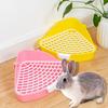 Evcil Hayvan Tuvaleti Kullanışlı Tavşan Çöp Kutusu Temizlemesi Kolay Büyük Delikli Üçgen Alan Küçük Hayvan Tuvaleti Evcil Hayvan Malzemeleri