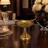 Pedestal Planter Open Top Design Ornate Metal Vase with Base for Tabletop Display, Dining