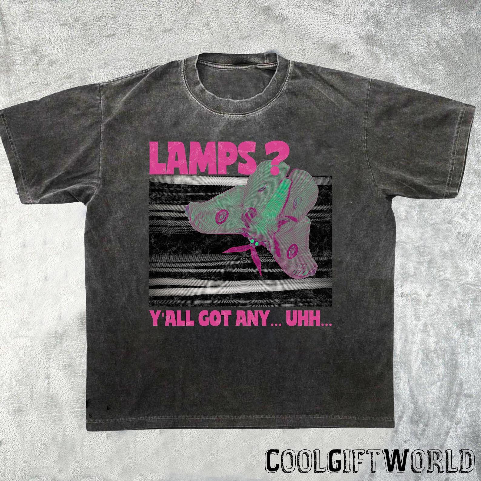 Lamps? All Got Any Moth Meme Shirt, Funny Graphic Tees, Retro Comfort Colors Tee M