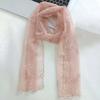 Breathable Spring Silk Scarf Silk Long Hijab Scarf Headband Lace Thin Headscarf  Gift