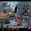 Dark Aesthetic Home Ornaments 9PCS Halloween Static Window Stickers, Gothic Silhouette Decals, Reusable Retro Horror Stickers Waterproof PVC for Glass