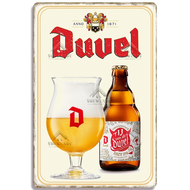 Metal Tin Sign Poster for Pub Bar Man Cave Club Wall Decoration Vintage Belgium Beer Brand Decorative Plaque Xcm