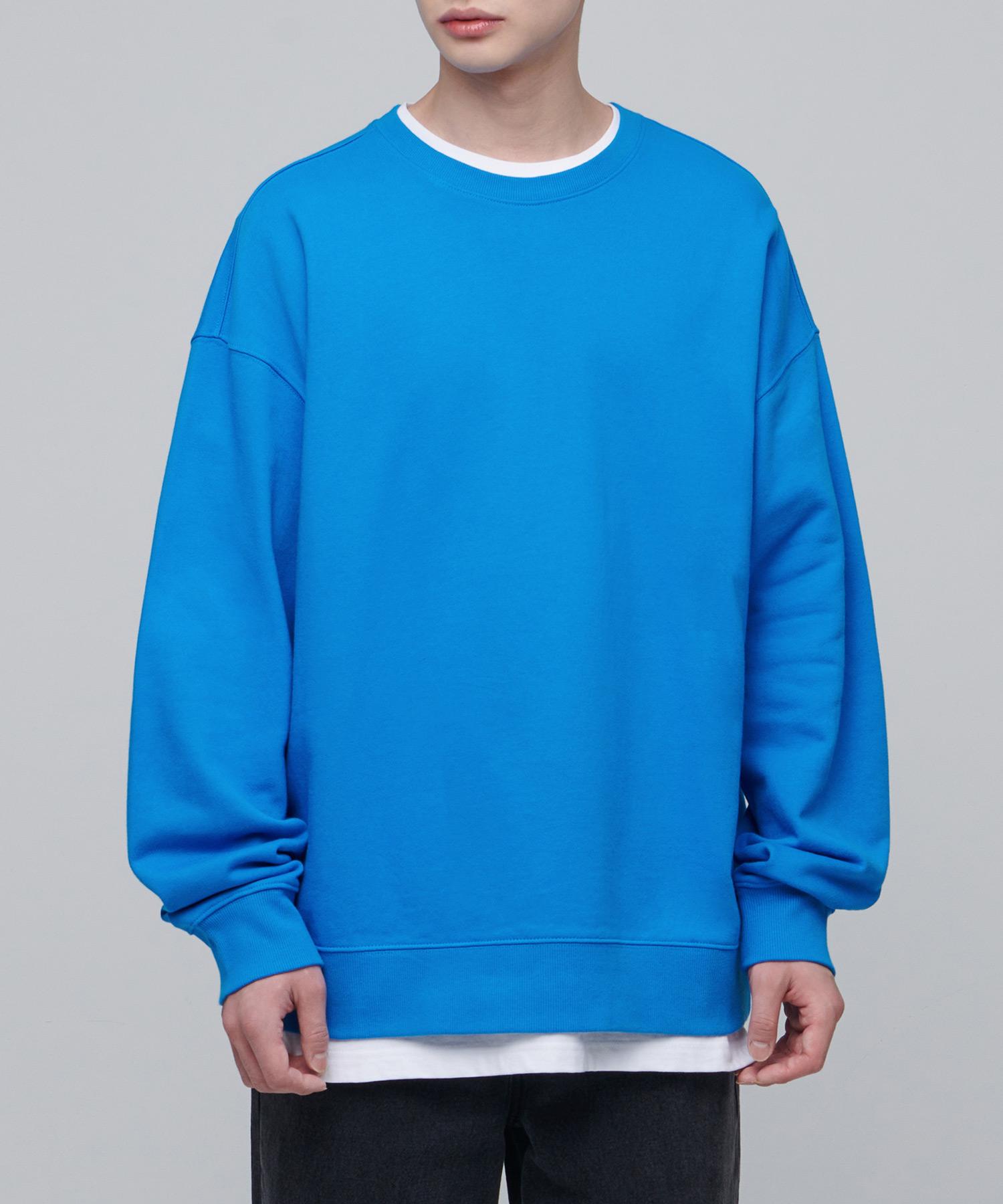 Стандартная оверсайз толстовка Musinsa [Цвет: Surf Blue] Surf Blue/2Xl