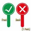 Double Sided Voting Paddle Green Check Red Cross Plastic Handheld Sign Correct Wrong for Classroom Quiz Game Teacher Supplies