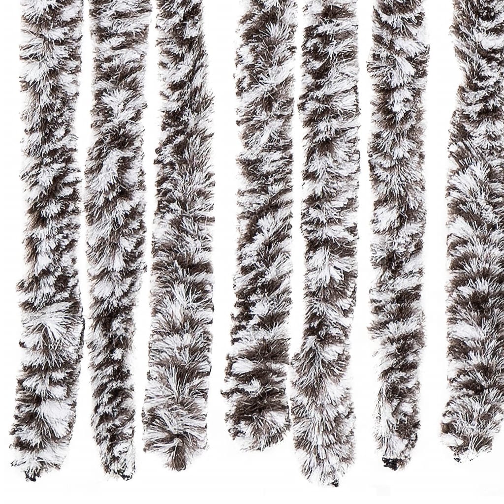Brown and Beige Insect Screen Door Curtain 100 X 220 Cm Chenille