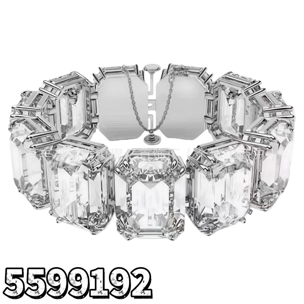 Shi Family Exquisite Purple Octagonal Rhinestone Necklace & Choker Bracelet Set