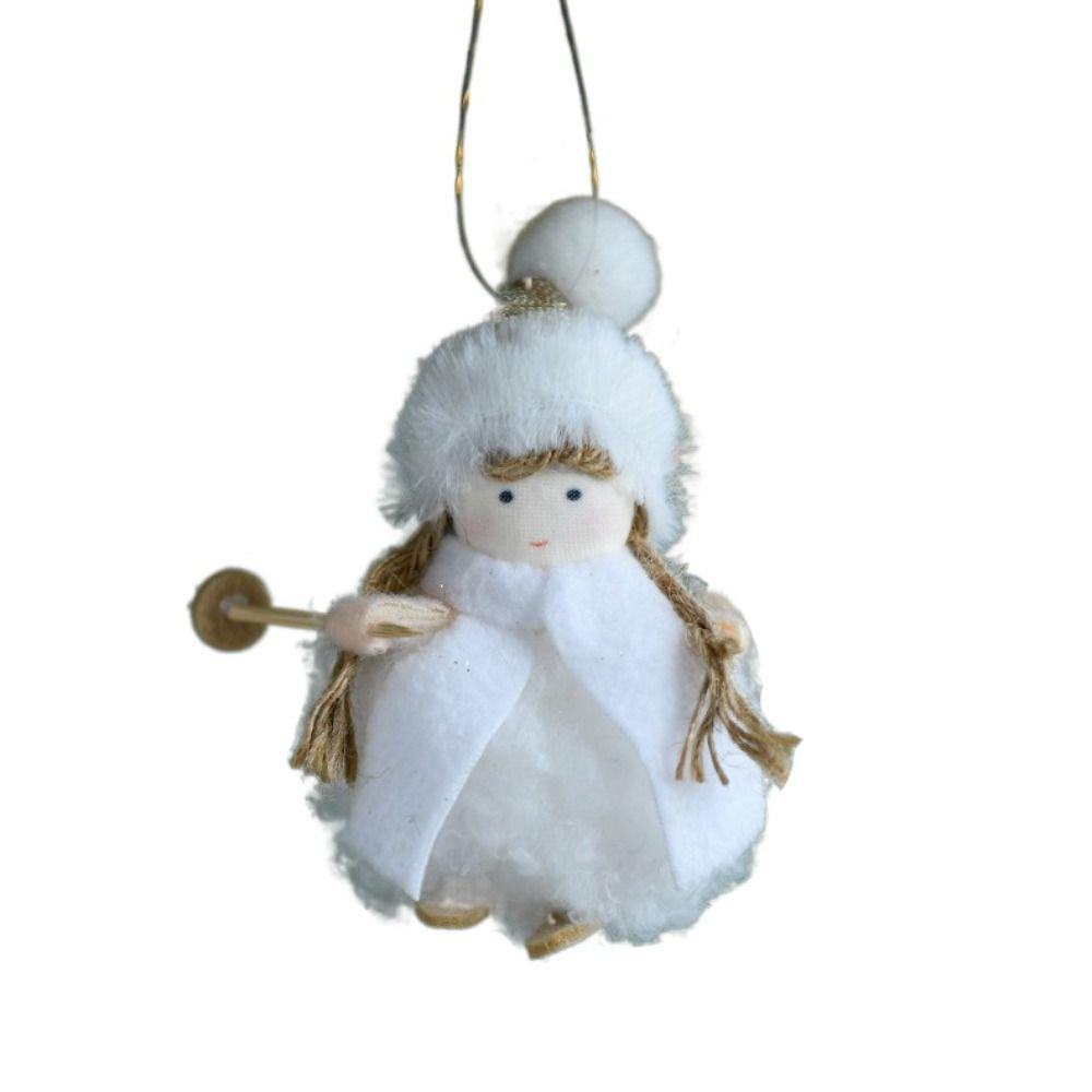 Girls Christmas Plush Snowman Pendant Elk Christmas Tree Pendant  Home Decoration