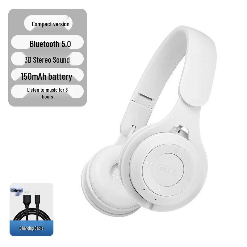 Glowing Noise-Cancelling Wireless Over-Ear Bluetooth Headphones for Sports