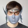 Halloween Mask with Wing Half Face Mask Mechanical Mask For Women Men Halloween Masquerade Halloween Cosplay Accessories