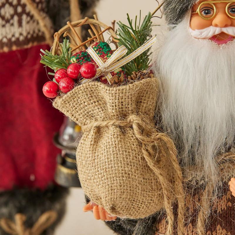 Standing Santa Claus Plush Doll Decorative Figurine Christmas Tree Home Office Desk Decoration 30cm 45cm 60cm