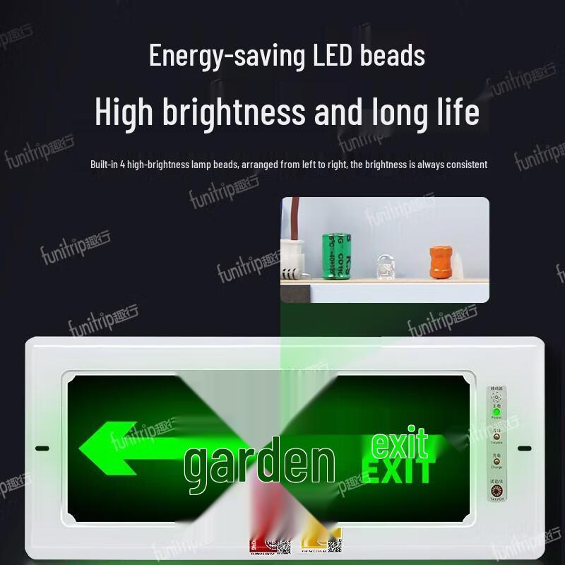 Фрезерный встроенный светодиодный знак аварийного выхода с левым указателем поворота