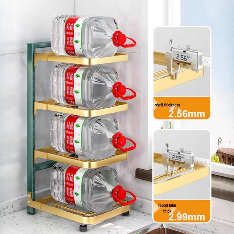 Adjustable 5-Tier Stainless Steel Kitchen Pot Storage Rack