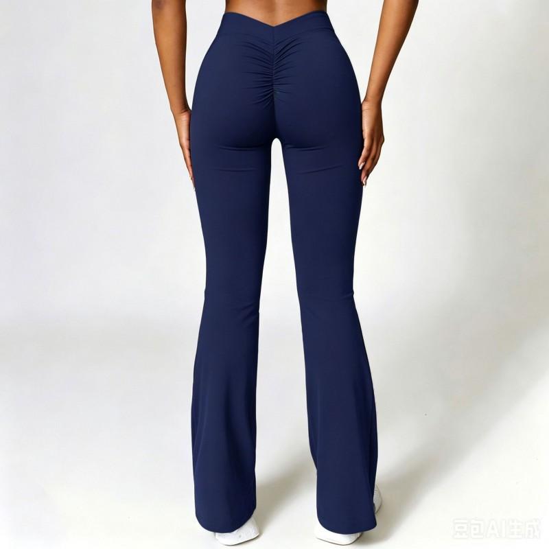 Womens High Waist Bootcut Yoga Pants Quick Dry Butt Lifting Workout Gym Sports Trousers