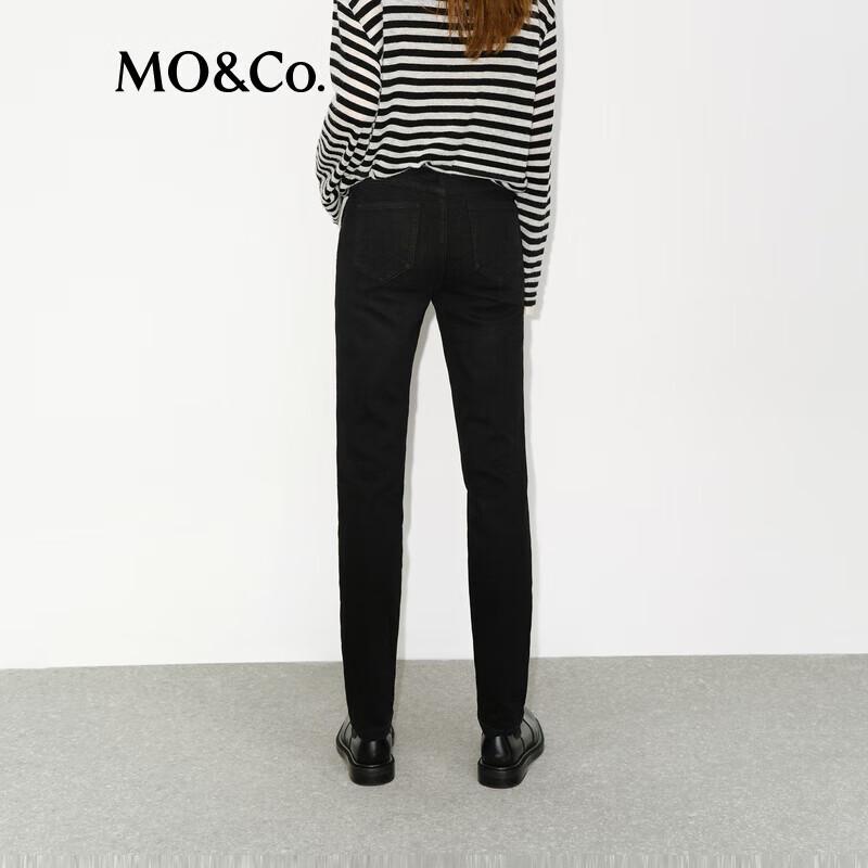 MO&Co. Women's Cashmere Blend Slim Fit Denim Cropped Jeans