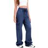 Women Cargo Sweatpants Stacked Pants Warm Fleece Drawstring Waist Casual Joggers Trousers