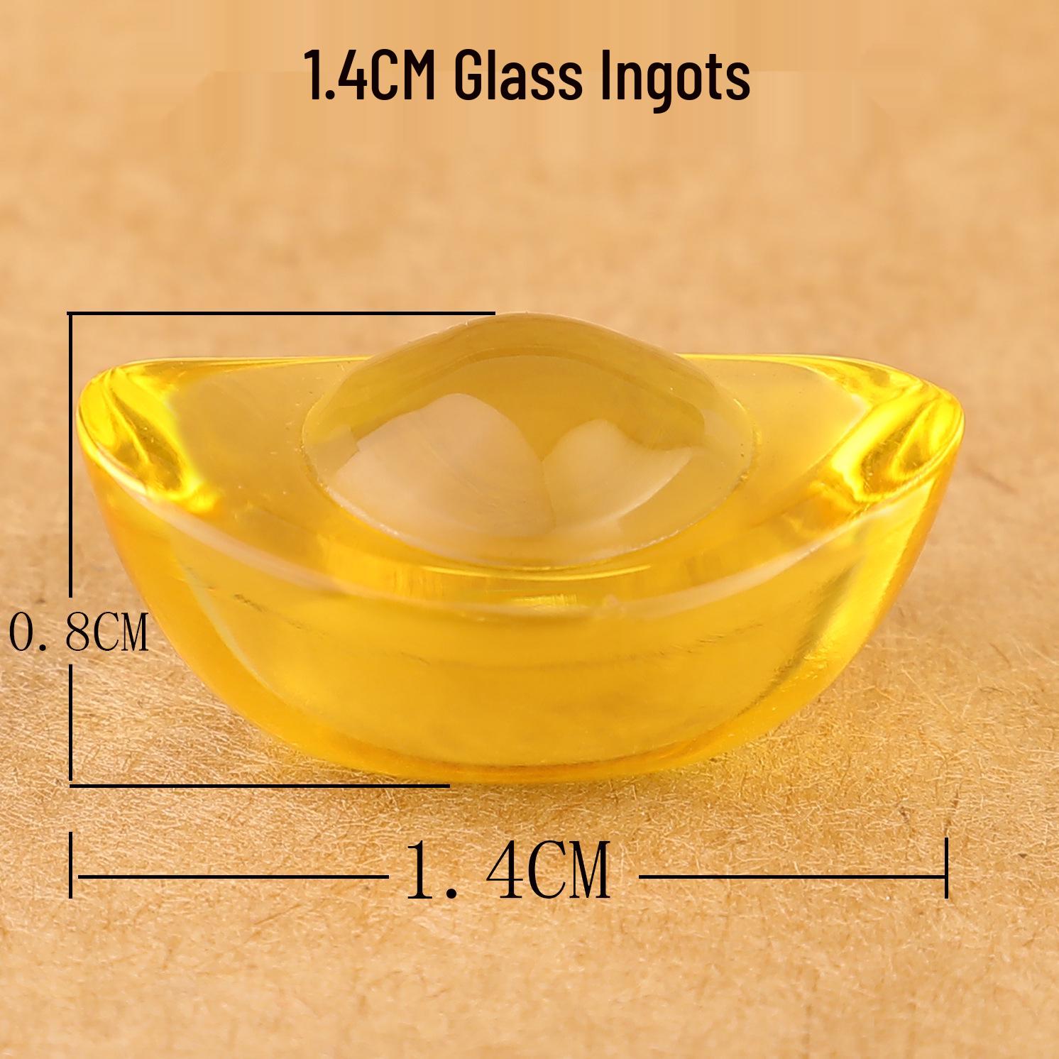 Citrine Glazed Gold Ingot Ornaments: Elegant Home and Office Decor