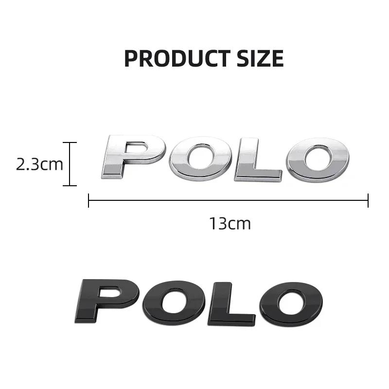 1 Stück 3D ABS POLO Auto Buchstaben Emblem Hinten Kofferraum Aufkleber Abzeichen Aufkleber Styling Auto Zubehör Für Volkswagen VW POLO