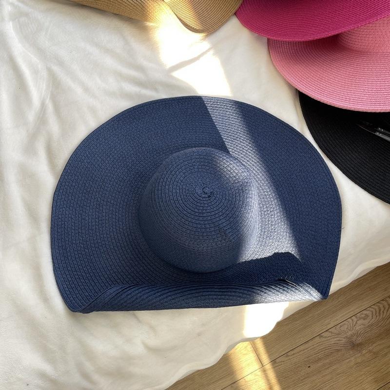 Oversized Brim Straw Hat Women's Summer Seaside Sunshade Sun Protection Hat Outdoor Travel Vacation Beach Hat Summer Hat Women's