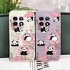 Flower Panda Phone Case For Oneplus 13 13R 12 12R 11 11R 10 10R 10T 9R 9RT 9 8T 8 7 7T Pro 5G Liquid Silicone Cover