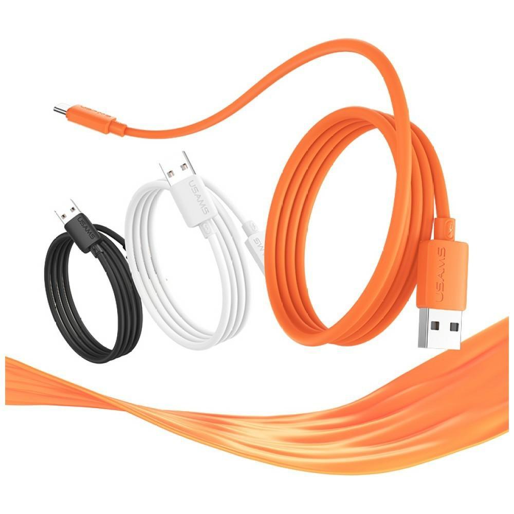 USAMS U98 3A Silicone Fast Charging USB-C Cable White