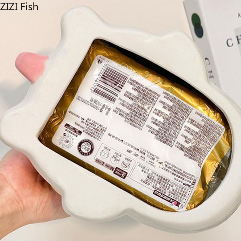 Light Luxury Ceramic Rabbit Tissue Box Creative Home Living Room Dining Table Paper Drawer Decoration Kitchen Napkin Storage Box