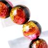 Glow-in-the-dark Kerama Sunset Orange Firefly Glass Bracelet for Men and Women, 10mm, Okinawa, Kerama Islands, Inner Diameter: Approx. 14.5cm