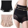 Lace Trim Slimming Underwear High Waist Shapewear Comfortable Tummy Control Panties  Women Wear