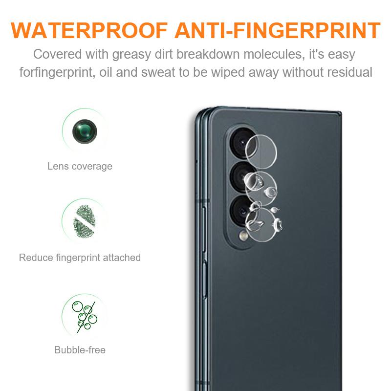 

AMORUS Для Samsung Galaxy Z Fold4 5G Набір захисних плівок для об єктива камери Загартоване скло Задня плівка для об єктива Transparent