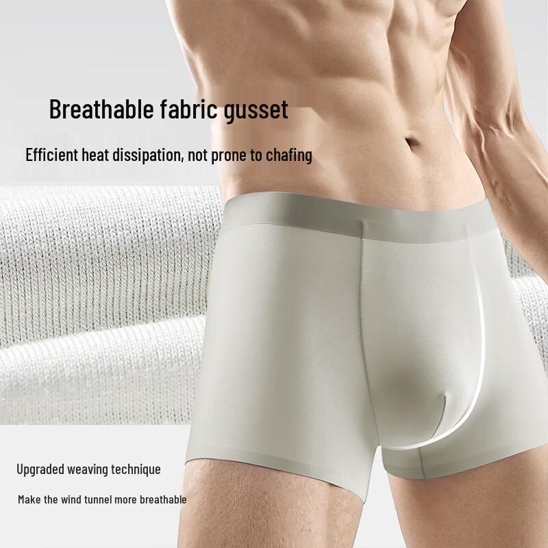 Langs Sha Men's Bamboo Fiber Boxer Briefs