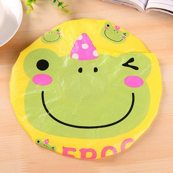 

Women s Waterproof Cartoon Bath Cap - Thick, Travel-Friendly, Anti-Oil Hair Washing Hat.