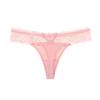 Ice Silk Low-Rise T-Back Lace Thong with Hollowed-Out Design