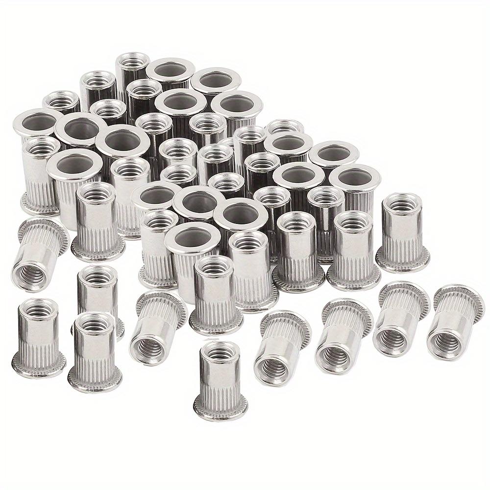 165pcs Nutserts Set, M3-M12, Partial Thread Coverage, Right-Hand Thread, Flat Head Threaded Inserts for Sheet Metal Assembly & Furniture Repair