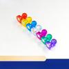 10Pcs/set Color Transparent Magnetic Pins Calligraphy and Painting Office Refrigerator Pasting Magnetic Pushpins Teaching Blackboard Strong