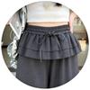 Bailuyu Ruffled Faux Two-Piece High-Waist Casual Pants