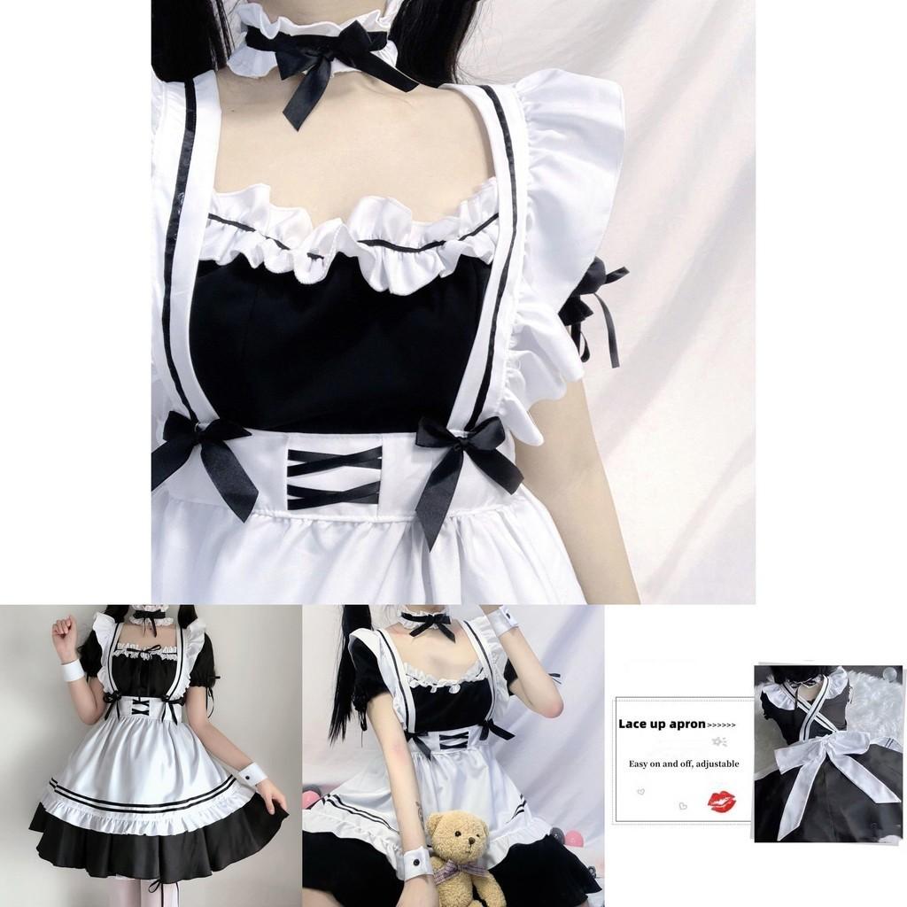 Women's Sexy Sweet Lolita Maid Japanese Cute Dress Cosplay Suit