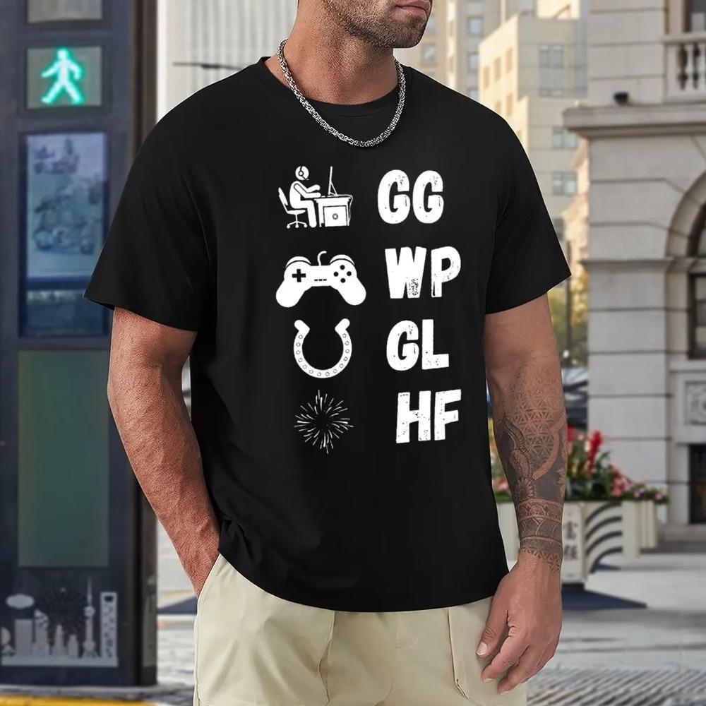 GG WP GL HF Game Long Sleeve For Y Crewneck T-shirt Campaign Tees Unique Humor Graphic Home USA Size