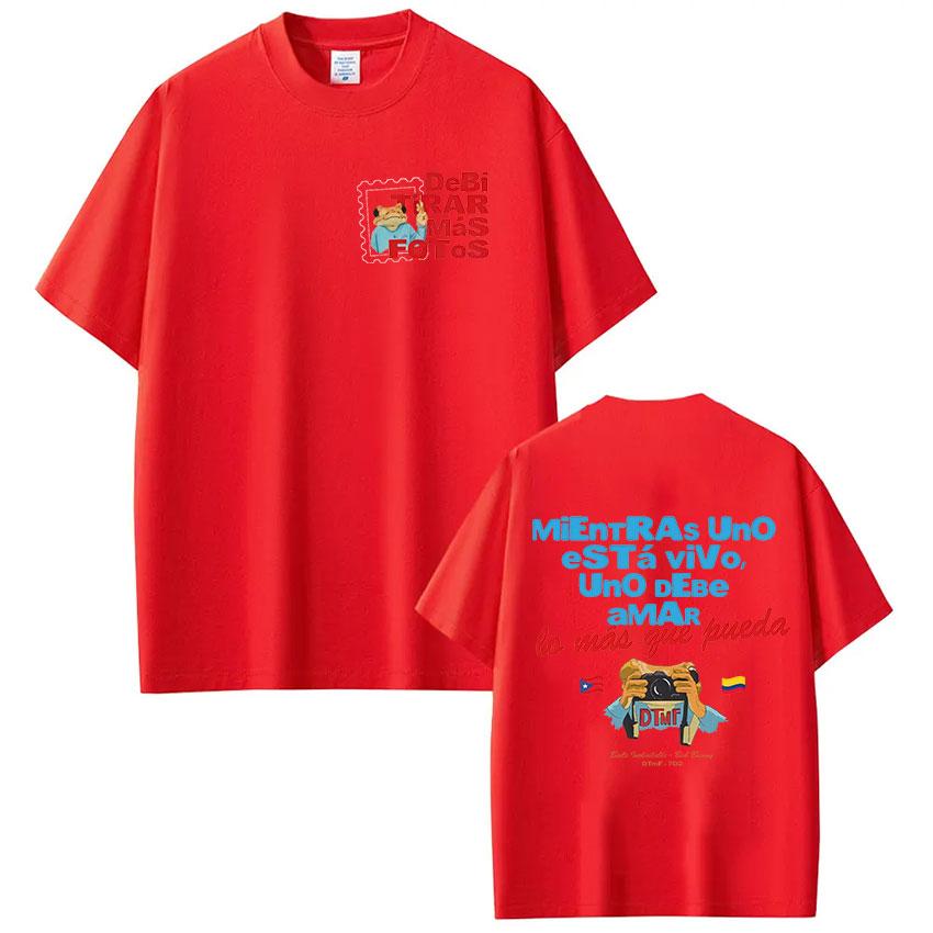 Rapper Bad Bunny Printed Unisexs Tshirt Debi Tirar Mas Fotos Dtmf Tour Fashion Unisexs Tshirt Streetwear Summer Unisexs Clothing