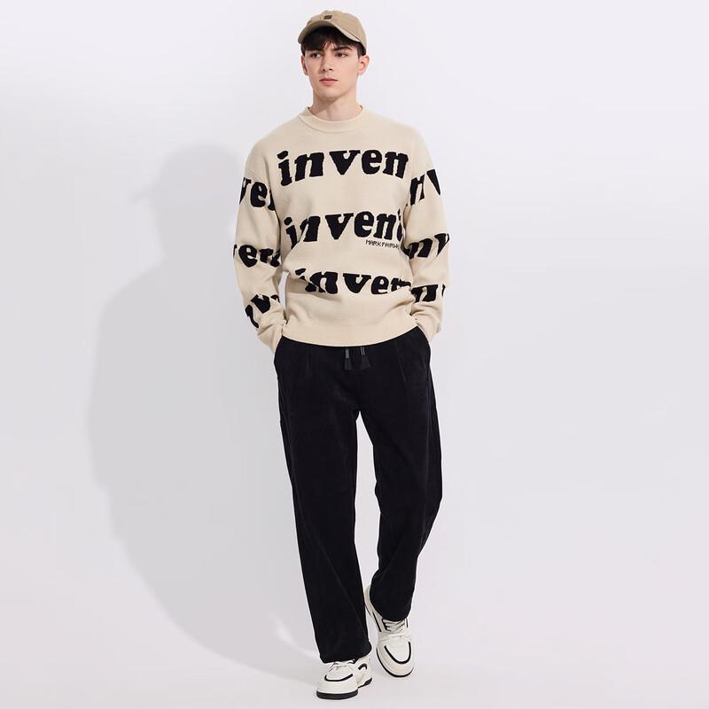 Mark Fairwhale Men's Corduroy Fleece-Lined Loose Long Pants