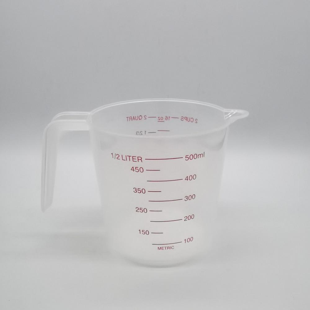 Cup Marking Clear Plastic Measuring Cup With Spout With Handles Plastic Mug Ounce and Ml Cup Flour Measuring