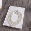 Fashion Exaggerated Eight-layer Imitation Pearl Necklace French Multi-layer Stacked Collarbone Chain Retro Versatile Round Bead Chain Jewelry Women