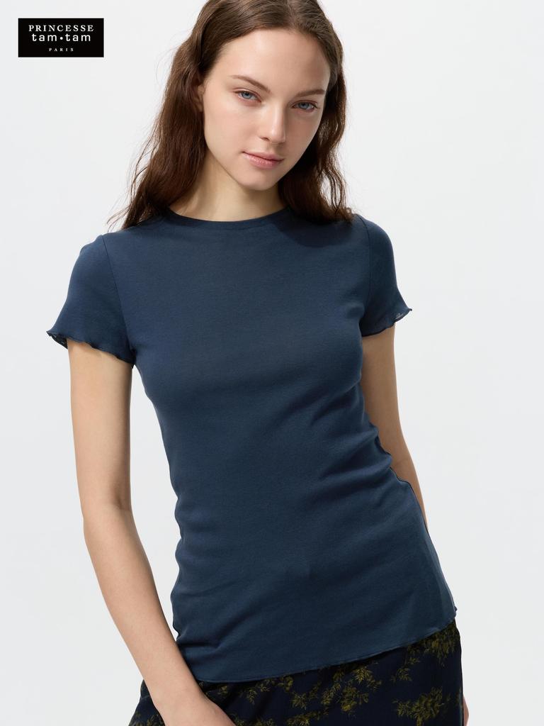 Uniqlo Japan CoTTon Frill T shirT
