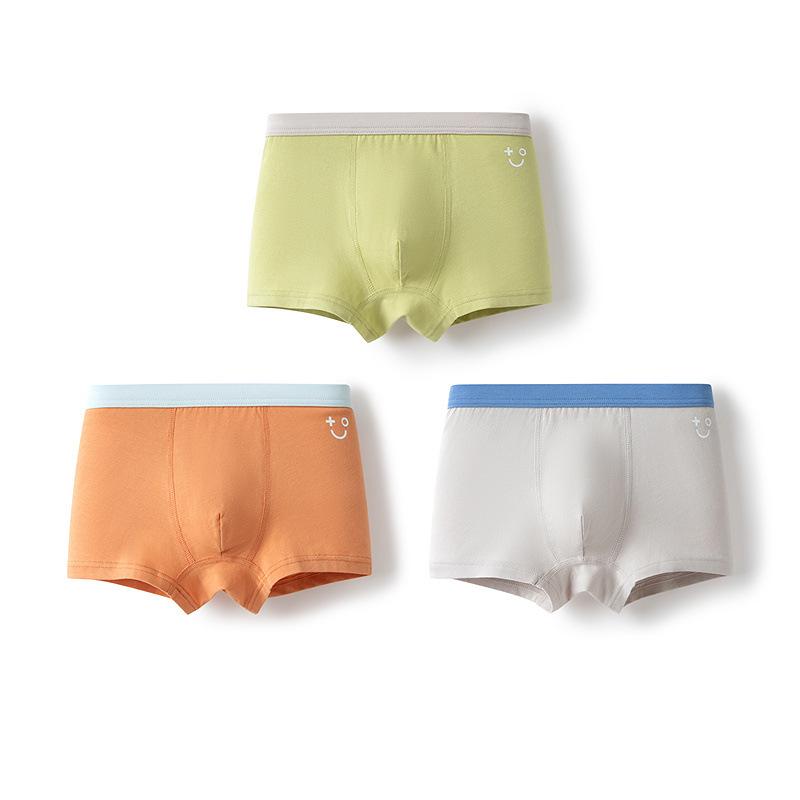 Balabala Girls' Cotton Boxer Shorts - 3-Pack, No-Wedgie, Skin-Friendly, Small to Large Sizes