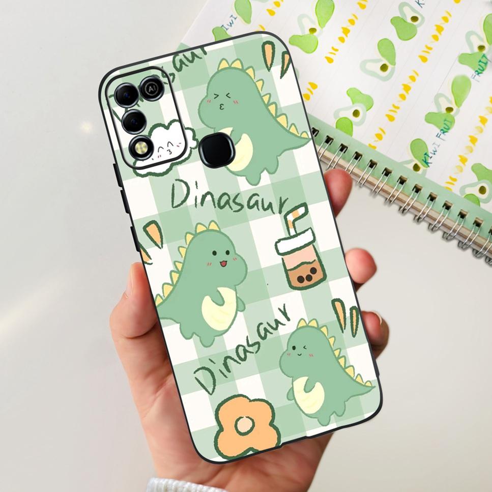 For Infinix Hot 11 Play 6.82" Soft Silicone Phone Cases For Infinix Hot 11 Play 11play 10Play Cover Luxury Flowers Funda Capa