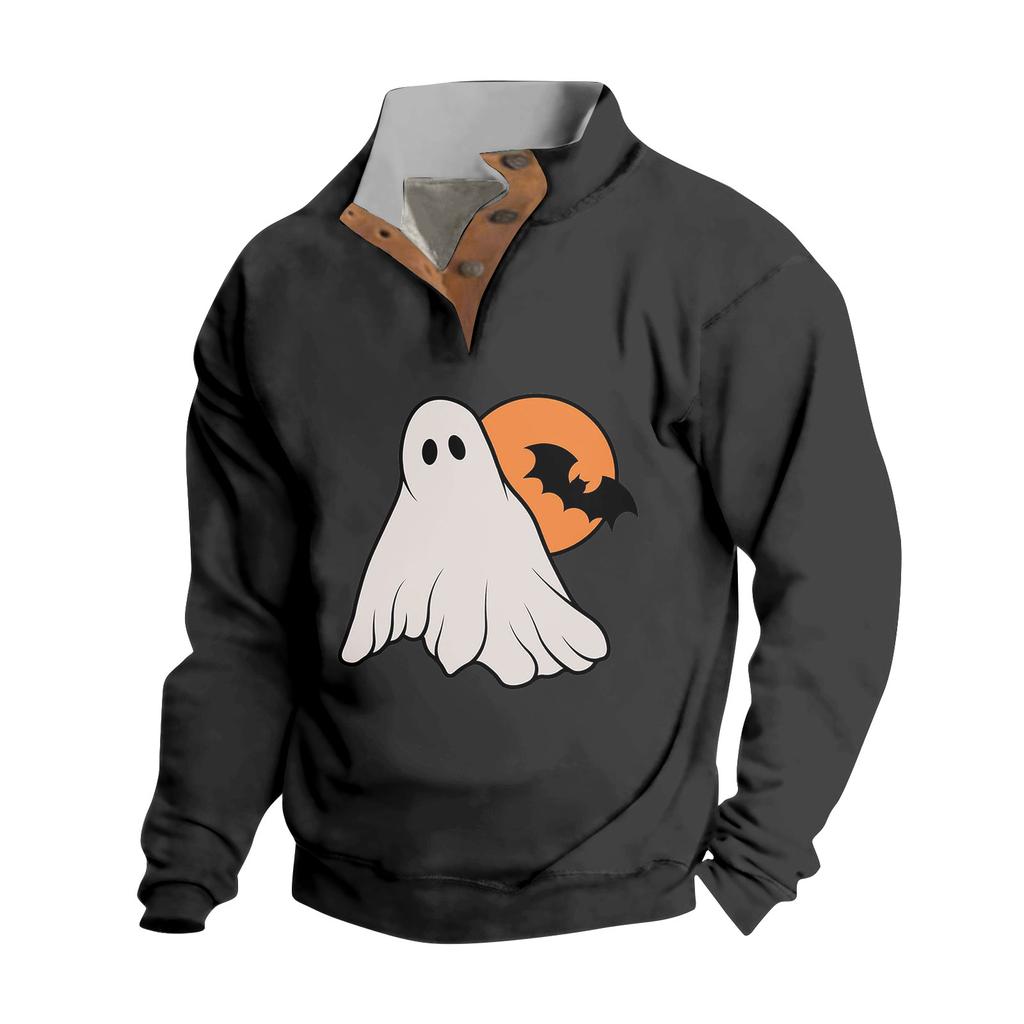 Spring And Autumn Men's Standing Collar Sweatshirt Is Outdoor Casual Sweaters Tops