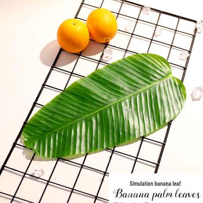 Large Banana Leaf Fabric Decoration: Fake Plant Table Mat for Fruit Shop Display