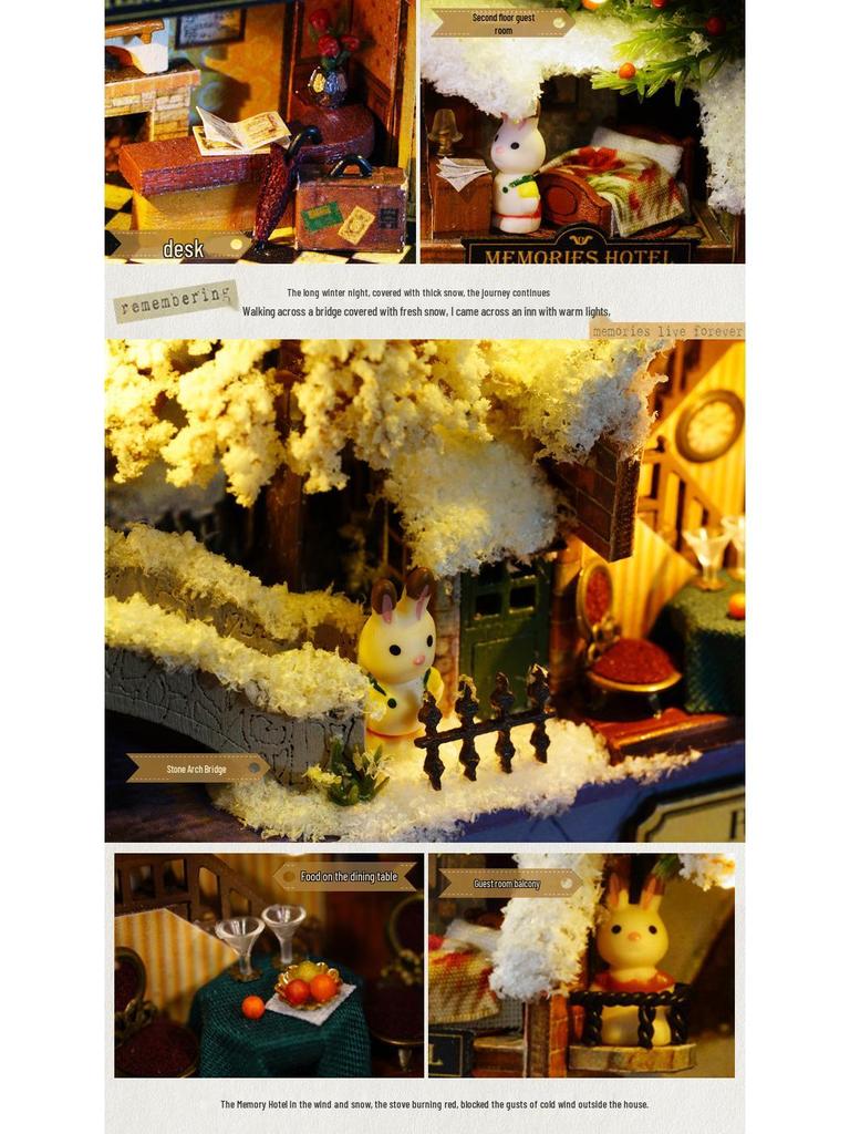 Quya DIY Theater Cabin Model Toy: Handmade Assembly Kit for Girls' Creative Birthday Gift