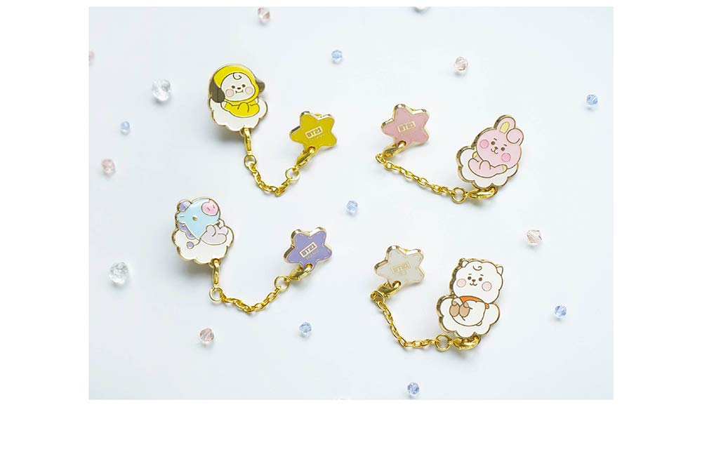 Solomon Shoji BT21 Metal Pin Badge, Accessory, Character BABY (SHOOKY)